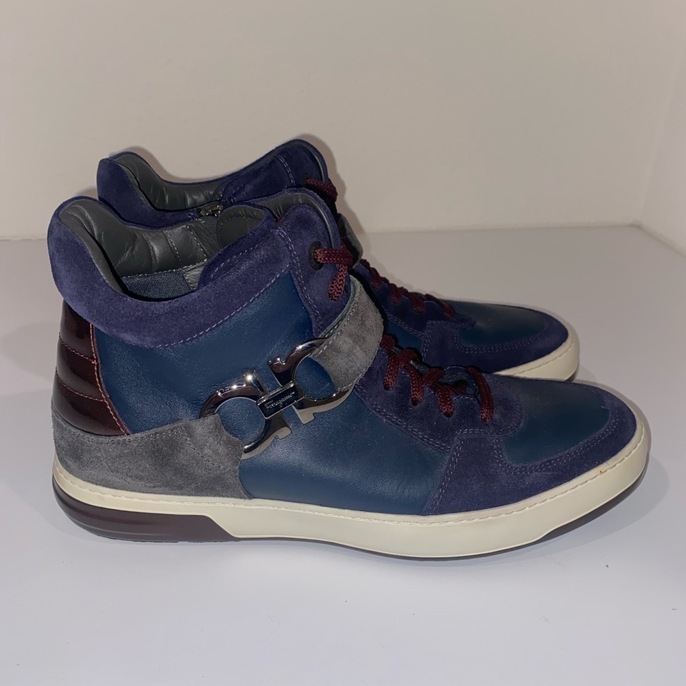 Salvatore Ferragamo Leather hight top sneakers